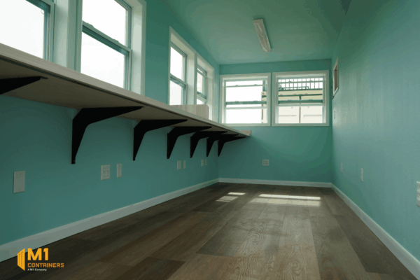 8’ x 20’ x 8’6” Custom Office with Counter ISO Container - Image 3