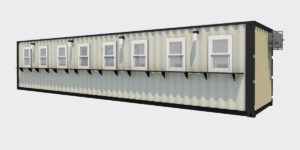 8 x 40 x 96 Custom Ticket Office ISO Container