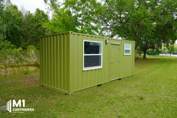 8’ x 20’ x 8’6” Custom Office with Bathroom ISO Container - Image 5