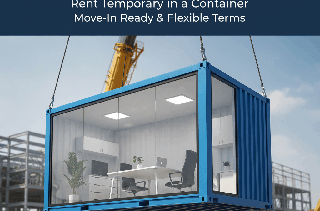 Rent temporary office space in a container
