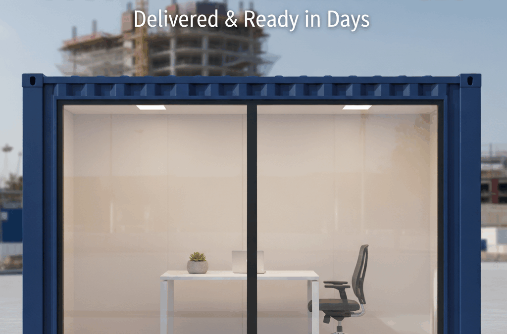 Custom-built shipping container offices for sale